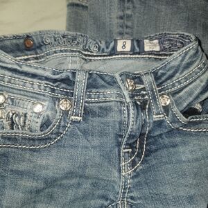 Miss Me Kids Blue Jeans with Rhinestone Accents